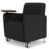 Ravenna Guest Chair w/ Casters & Swivel Tablet in Upgrade Fabric or Healthcare Vinyl
