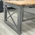 Xdustrial Series 71 x 36 Solid Wood and Raw Frame Desk