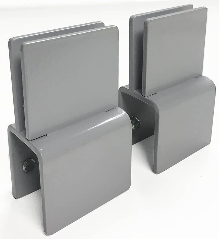 Set of 2 Sneeze Guard Clamps for Cubicles For Panel Walls .75" to 1.
