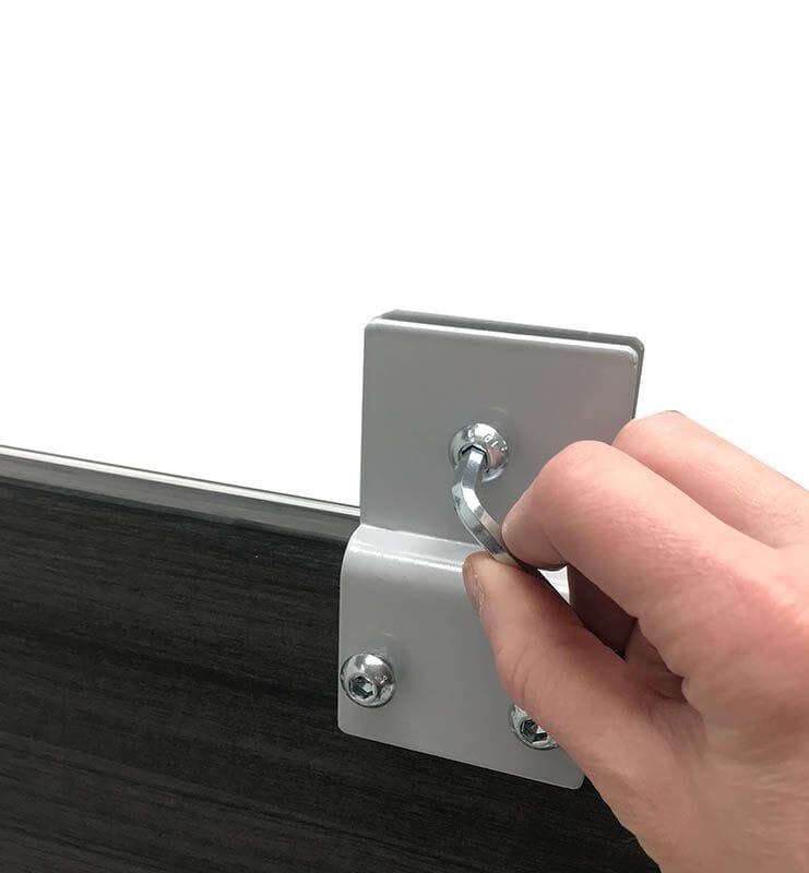 Set of 2 Sneeze Guard Clamps for Cubicles For Panel Walls .75" to 1.