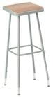 31"-39" Square Adjustable Height Heavy-Duty Lab Stool - 300-lb Weight Capacity
