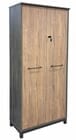 Desert Oak & Smoked Timber 73&quotH 2-Door Storage Cabinet