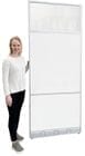 36&quotW x 7'H Tall White Laminate Office Panels w/Glass Window