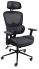 LineaForm Black Ergonomic Mesh Chair with Molded Foam Seat