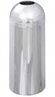 Steel Open Top Dome15 Gallon Trash Receptacle w/Chrome Finish