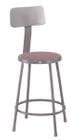 30" Fixed Height Heavy-Duty Lab Stool with Backrest  - 300-lb Weight Capacity