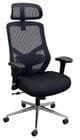 Black Mesh Ergonomic Office Chair with Molded Foam Seat