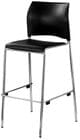 Black Vinyl Padded Stackable Cafe Stool - 31" Seat Height