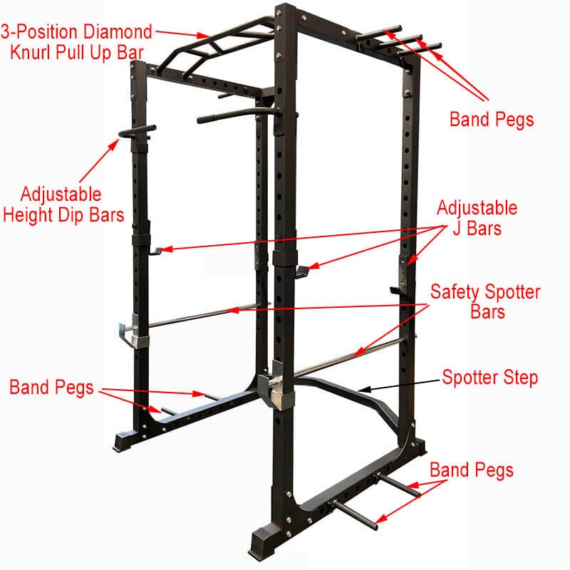 The Beast Commercial Quality Power Rack with 1500 lbs. Capacity