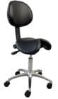 Healthcare 300 Lbs. Capacity Saddle Seat Stool w/Backrest - 22" - 29-1/2" Seat Height