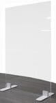 24" x 36" Clear Acrylic Adjustable Desk Top Safety Barrier - IN STOCK!