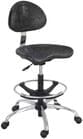 Black Sit-Star Stool w/Backrest & 23"-31" Seat Height