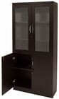 Mocha Glass Door Wall Unit