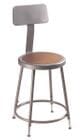 31"-39" Adjustable Height Heavy-Duty Lab Stool w/Backrest - 300-lb Weight Capacity