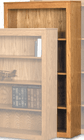 33&quotW x 60&quotH Oak Bookcase