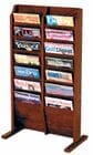 Oak Freestanding Magazine Rack Series -- 14 Pocket Magazine Rack