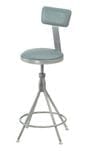 Adjustable Premium Swivel Stool w/Backrest - 300-lb Weight Capacity