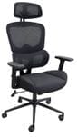 LineaForm Black Ergonomic Mesh Chair with Molded Foam Seat