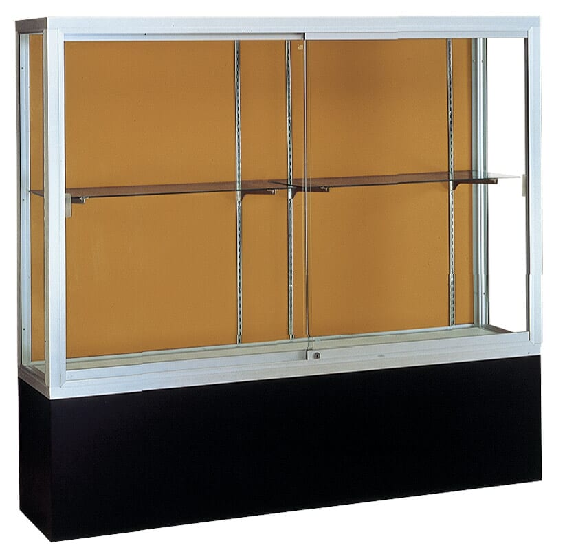66"H Black Pedestal Locking Display Cases