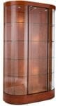 74-1/2&quotH Curved Wall Locking Display Case