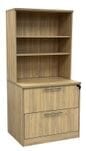 Beaumont 2-Drawer Locking Lateral File w/Bookcase Hutch