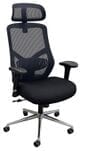 Black Mesh Ergonomic Office Chair with Molded Foam Seat
