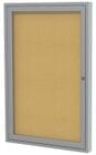 18&quotx24" 1 Door Aluminum Frame Cork Bulletin Board - See Other Sizes