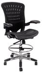 350 Lbs. Capacity ErgoFlex All-Mesh Office Stool - 23&quot-31&quot Seat Ht.