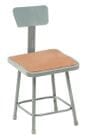 Square Fixed Height Heavy-Duty Stools w/Backrest - 18" Lab Stool - 300-lb Weight Capacity