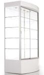 73&quotH Curved Base Locking Display Cabinet