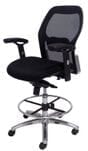 Black Mesh Advanced Ergonomic Ultra Office Stool w/ 25"-33" Seat Height