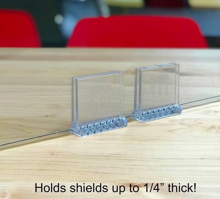 Polycarbonate Clamps Stop Sneeze Guards From Sliding Set of 2 IN STOCK!