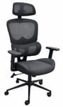 LineaForm Black Ergonomic Mesh Chair with Molded Foam Seat