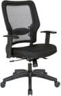 24/7 300 lb. Capacity Heavy-Duty Black Mesh Chair w/Memory Foam Seat