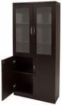 Mocha Glass Door Wall Unit