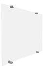 24" x 24" Clear Acrylic Wet Erase Marker Board w/Marker