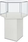 49&quotH Hexagonal Pedestal Locking Display Case
