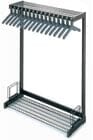 4' Wide 16 Hanger New Generation Floor Rack with Boot, Hat & Umbrella Holder