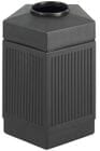 Black Polyethylene  45 Gallon Trash Receptacle