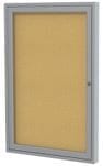 18&quotx24" 1 Door Aluminum Frame Cork Bulletin Board - See Other Sizes
