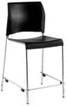 Black Stackable Cafe Stool - 24&quot Seat Height