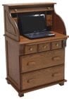 29&quotW Solid Oak Laptop Computer Scholar's Desk - Made in USA