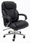 500 Lbs. Capacity Heavyweight Black Leather Office Seating