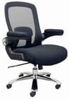 500 Lbs. Capacity Large Person Mesh Desk Chair with Flip Up Arms & Chrome Base
