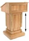 Counselor Power Lift Height Adjustable Solid Wood Lectern