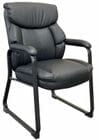 400 Lbs. Capacity Heavy Duty Leather Guest / Reception Chair