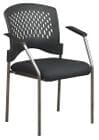 Titanium Finish Stackable Visitors Chair with Arms