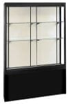 66&quotH Black Pedestal Locking Display Cases