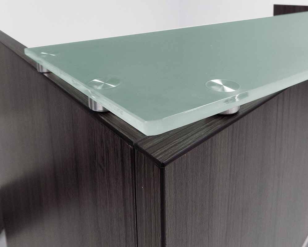 Standing Height Glass Front Reception Desk