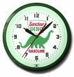 Dino Sinclair Gas Station Neon Clock: High Quality, 20 Inches